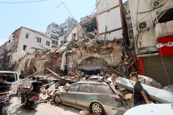 Beirut, Lebanon after the devastating blast on August 4 2020